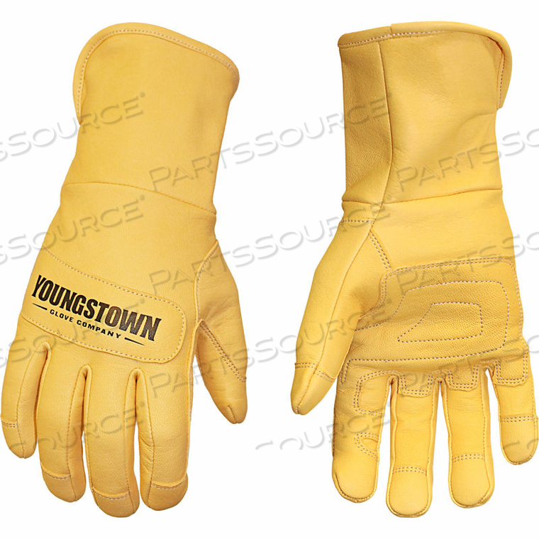 LEATHER 3D PATTERN GLOVES TAN M PR by Youngstown Glove Company