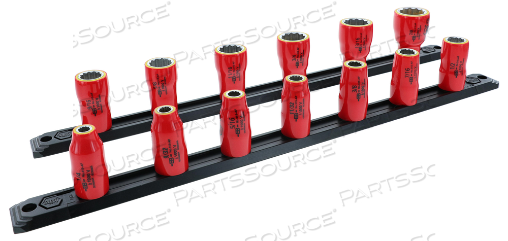 13 PIECE INSULATED SOCKET SET 3/8" DRIVE - SAE by Wiha Tools