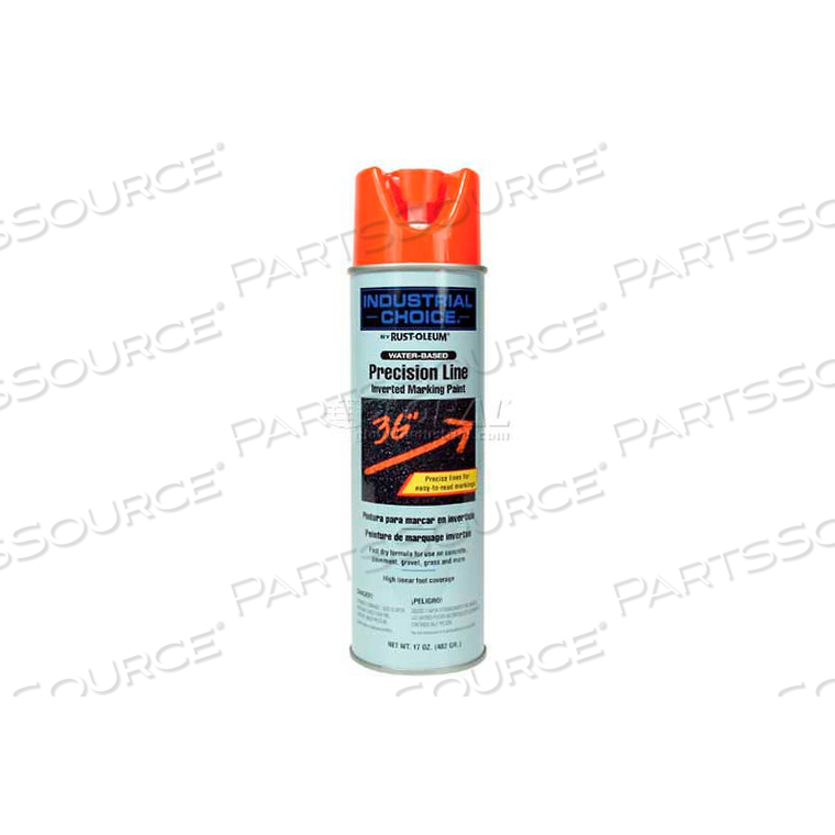 M1800 WATER-BASED PRECISION-LINE INVERTED MARKING PAINT AEROSOL, FLUOR. RED 
