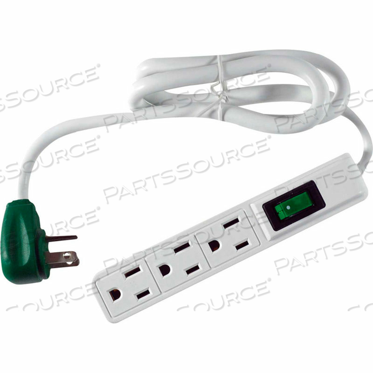 GOGREEN POWER, 3 OUTLET POWER STRIP - 2-1/2 FT CORD - WHITE by Perf Power Go Green GOGREEN POWER, 3 OUTLET POWER STRIP - 2-1/2 FT CORD - WHITE by Perf Power Go Green