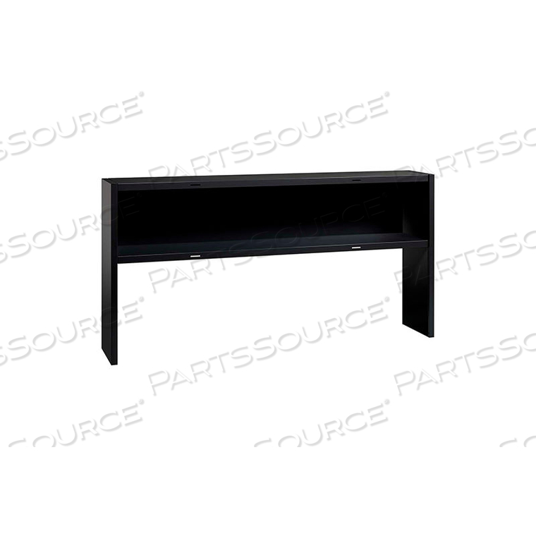 MODULAR STEEL STACK-ON DESK HUTCH - 72"W - BLACK MODULAR STEEL STACK-ON DESK HUTCH - 72"W - BLACK