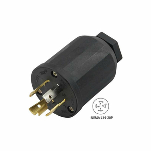 20-AMP LOCKING ASSEMBLY PLUG WITH NEMA L14-20P MALE END, 3 POLE- 4 WIRE by Conntek Integrated Solutions, Inc. 20-AMP LOCKING ASSEMBLY PLUG WITH NEMA L14-20P MALE END, 3 POLE- 4 WIRE by Conntek Integrated Solutions, Inc.