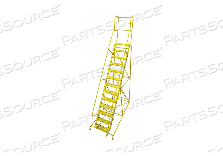 ROLLING LADDER STEEL 172IN. H. YELLOW by Cotterman ROLLING LADDER STEEL 172IN. H. YELLOW by Cotterman