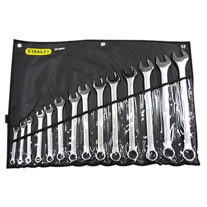 14 PIECE SATIN FINISH COMBINATION WRENCH SET, 12 POINT by Stanley