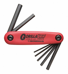 SET 7 HEX GORILLAGRIP FOLD-UP TOOLS by Bondhus