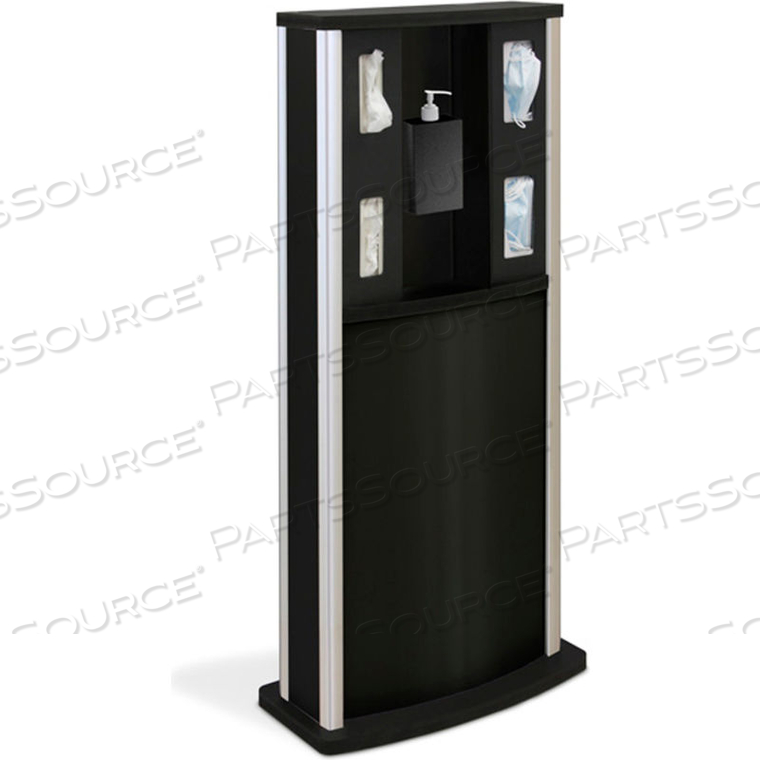 SERIES 900 STANDARD INFECTION CONTROL KIOSK, MATTE BLACK by Braeside Holdings LLC SERIES 900 STANDARD INFECTION CONTROL KIOSK, MATTE BLACK by Braeside Holdings LLC