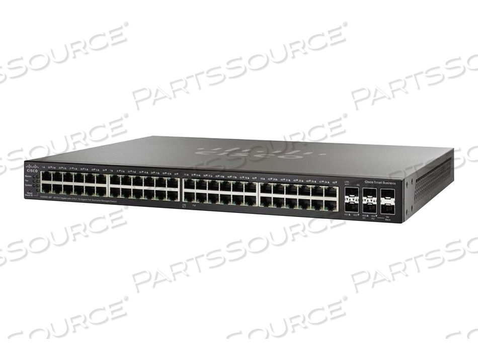 SMALL BUSINESS SG350X-48PV, SWITCH, MANAGED, 40 X 10/100/1000 (POE+) + 8 X 100/1000/2.5G/5G (POE+) + 2 X COMBO 10 GIGABIT SFP+ + 2 X 10 GIGA 