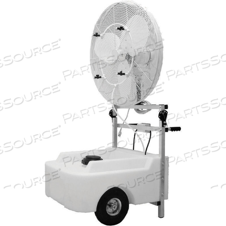 MANUFACTURING 30" PORTABLE OSCILLATING MISTING FAN, 7090 CFM by J & D Manufacturing MANUFACTURING 30" PORTABLE OSCILLATING MISTING FAN, 7090 CFM by J & D Manufacturing