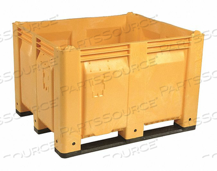 PALLET CONTAINER SOLID WALL 48X40X31 LONG SIDE RUNNERS YELLOW 1500 LB. CAPACITY by Decade Products PALLET CONTAINER SOLID WALL 48X40X31 LONG SIDE RUNNERS YELLOW 1500 LB. CAPACITY by Decade Products
