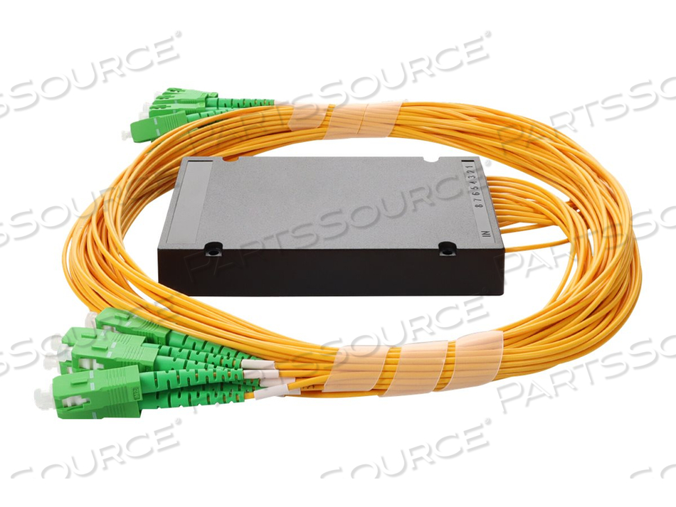 ADDON, NETWORK SPLITTER, ASC SINGLE-MODE (M) TO ASC SINGLE-MODE (M), 1.5 M, FIBER OPTIC, SIMPLEX, OS2, OFNR, RISER, YELLOW by ADDON