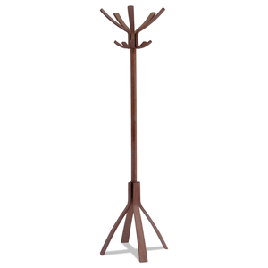 CAFE WOOD COAT STAND, TEN PEG/FIVE HOOK, 21.67W X 21.67D X 69.33H, ESPRESSO BROWN by Alba