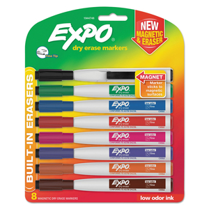 MAGNETIC DRY ERASE MARKER, FINE BULLET TIP, ASSORTED COLORS, 8/PACK by Expo