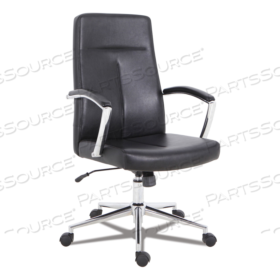 LEATHER TASK CHAIR, SUPPORTS UP TO 275 LB, 18.19" TO 21.93" SEAT HEIGHT, BLACK SEAT, BLACK BACK by Workspace by Alera LEATHER TASK CHAIR, SUPPORTS UP TO 275 LB, 18.19" TO 21.93" SEAT HEIGHT, BLACK SEAT, BLACK BACK by Workspace by Alera