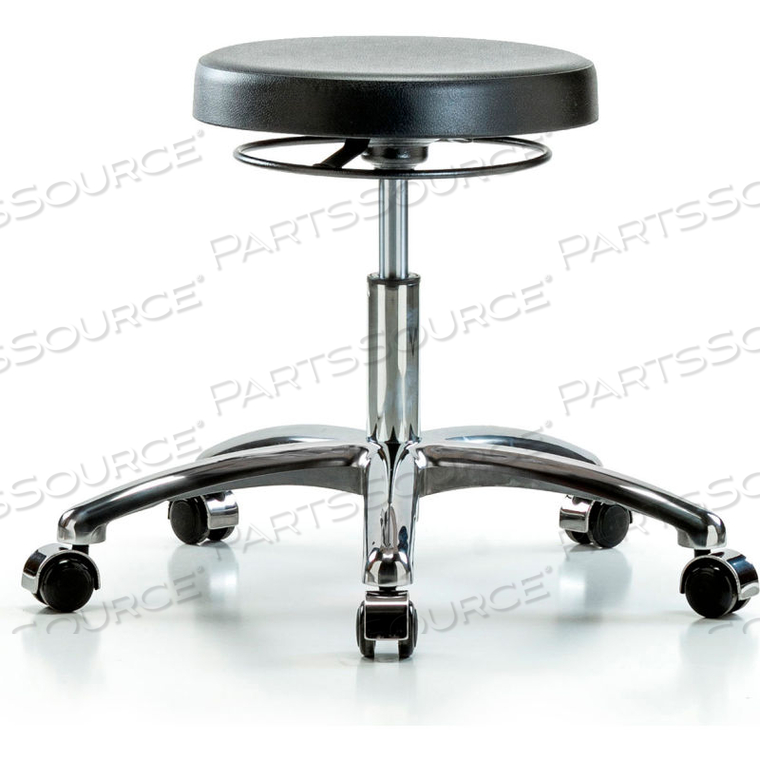 BLUE RIDGE ERGONOMICS CLEANROOM STOOL WITH CASTERS - DESK HEIGHT - BLACK by E Com Inc BLUE RIDGE ERGONOMICS CLEANROOM STOOL WITH CASTERS - DESK HEIGHT - BLACK by E Com Inc