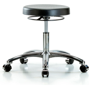 BLUE RIDGE ERGONOMICS CLEANROOM STOOL WITH CASTERS - DESK HEIGHT - BLACK by E Com Inc BLUE RIDGE ERGONOMICS CLEANROOM STOOL WITH CASTERS - DESK HEIGHT - BLACK by E Com Inc