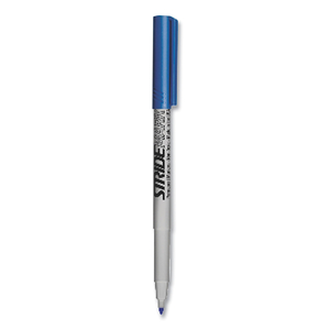 STRIDEMARK PERMANENT MARKER, FINE BULLET TIP, BLUE, 12/PACK by Stride