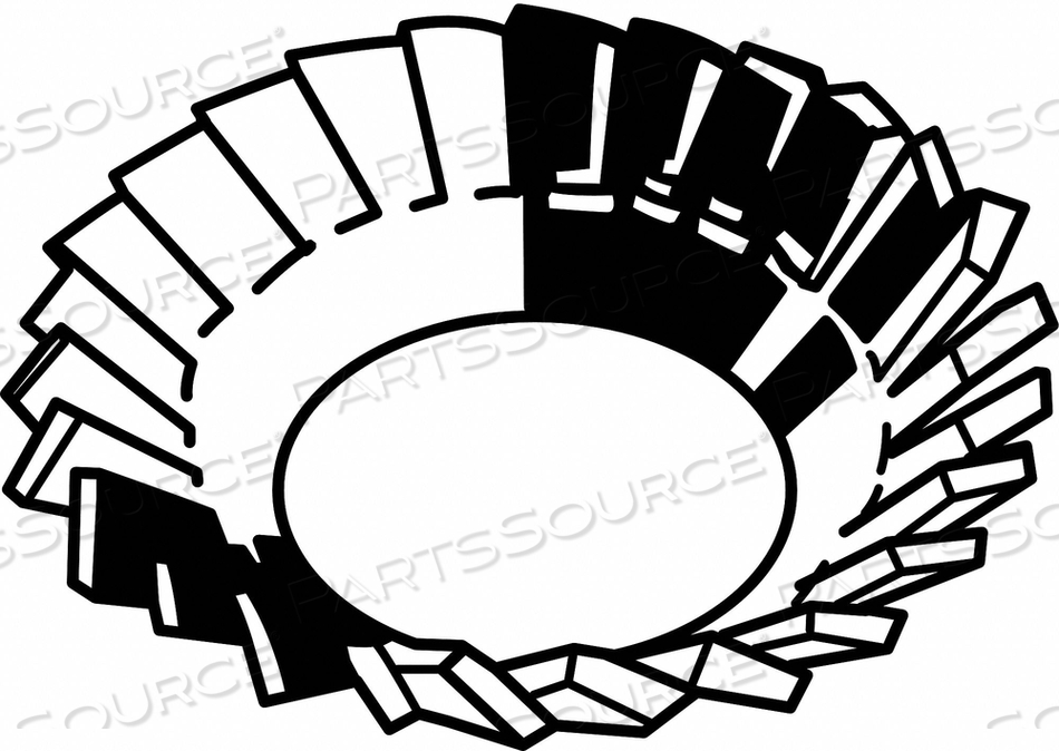 LOCK WASHER, FOR SCREW SIZE #12, COUNTERSUNK EXTERNAL TOOTH LOCK, STEEL, ZINC PLATED, STEEL by Fabory