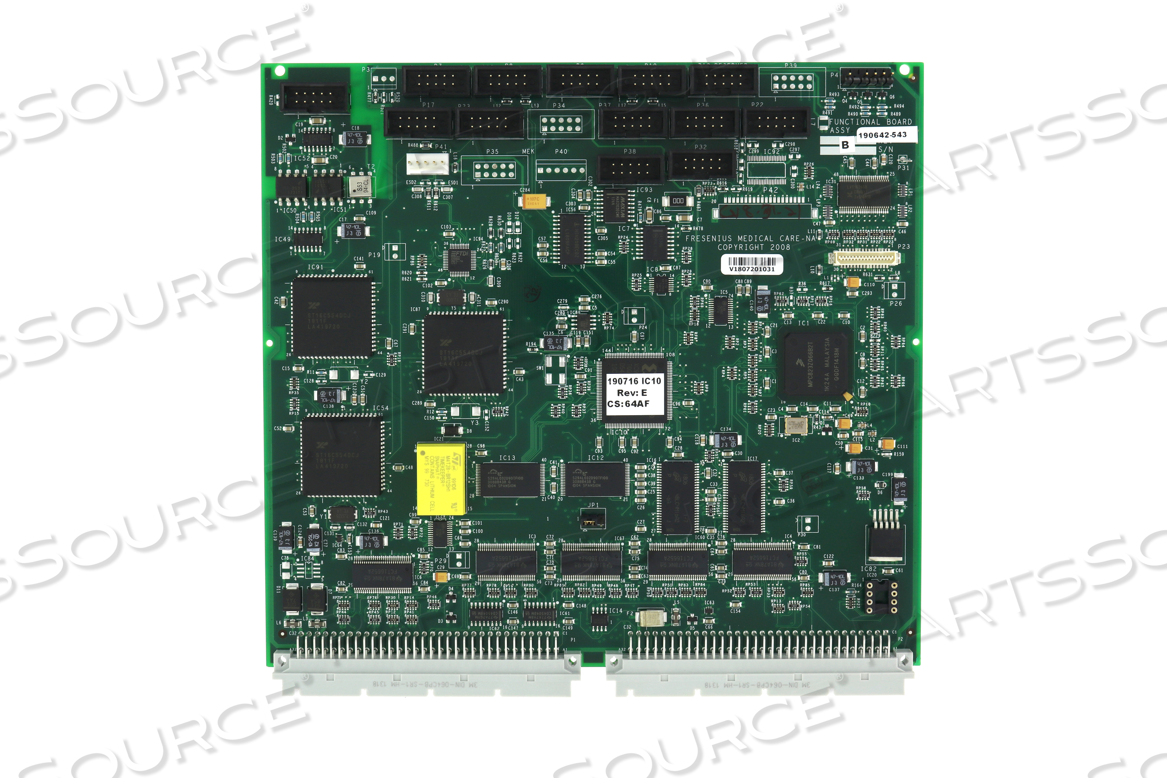 190642-543 Fresenius Medical Care ASSY, 2008K2 FUNC BOARD WITH SW