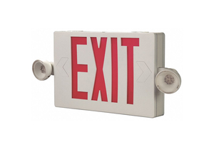 EXIT SIGN W/EMERGENCY LIGHTS 1.7W RED by Cooper Lighting