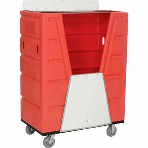 HOPPER FRONT PLASTIC SECURITY BULK TRUCK, 43 CU. FT., RED by Quality Industries LLC HOPPER FRONT PLASTIC SECURITY BULK TRUCK, 43 CU. FT., RED by Quality Industries LLC