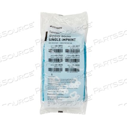 TERRIES™ ADULT SLIPPER SOCKS, LARGE (48 PER CASE) by McKesson