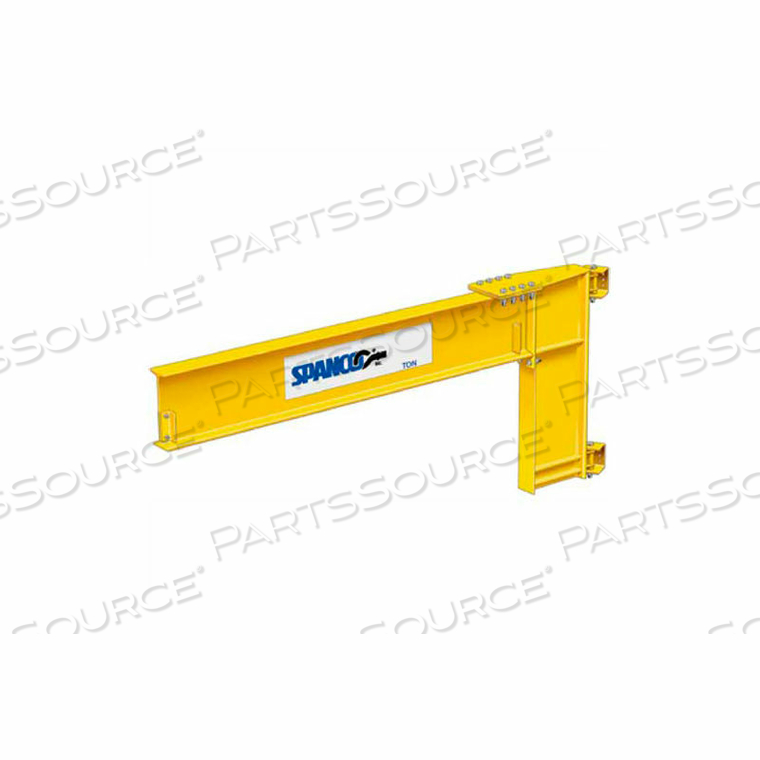 1 TON CAPACITY, 18' SPAN, 300 SERIES, STEEL, WALL MOUNTED JIB CRANE, CANTILEVER DESIGN 