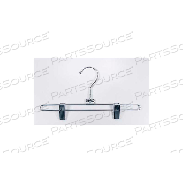 NAHANCO SKIRT HANGER, 12"L, METAL-CHROME, PKG QTY 100 by National Hanger Company Inc.