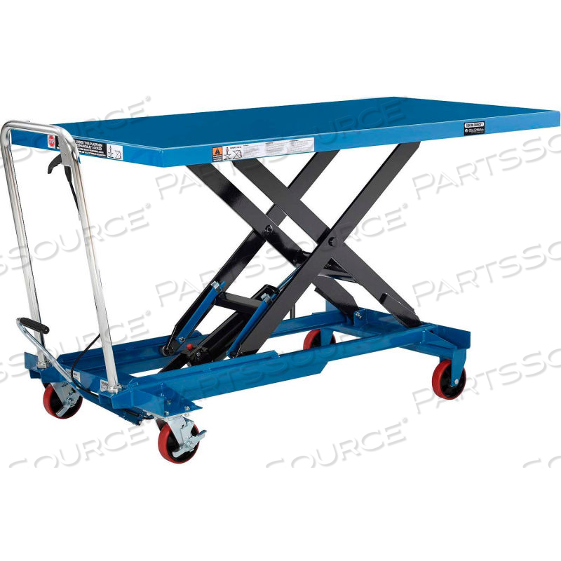 LONG DECK MOBILE SCISSOR LIFT, OVERSIZED 63" X 32" PLATFORM, 1100 LB. CAP. by Approved Vendor LONG DECK MOBILE SCISSOR LIFT, OVERSIZED 63" X 32" PLATFORM, 1100 LB. CAP. by Approved Vendor