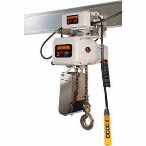 NER 1 TON ELECTRIC FOOD GRADE HOIST, 10' LIFT, 14 FPM, 460V by Harrington