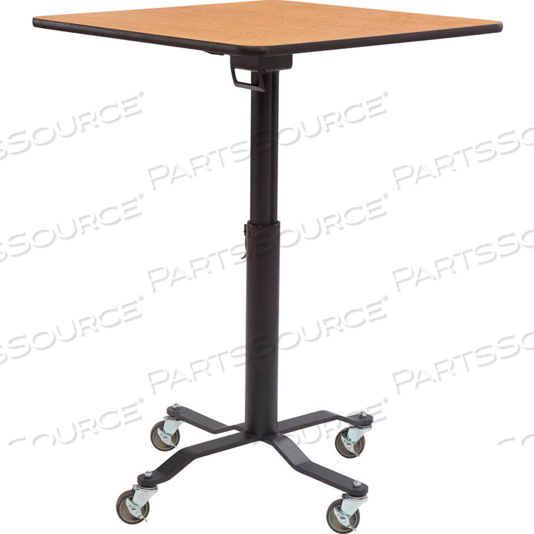 CAFE' TIME II TABLE - 36"W X 30"-42"H - SQUARE - LAMINATE TOP WITH MDF CORE - MONTANA WALNUT 