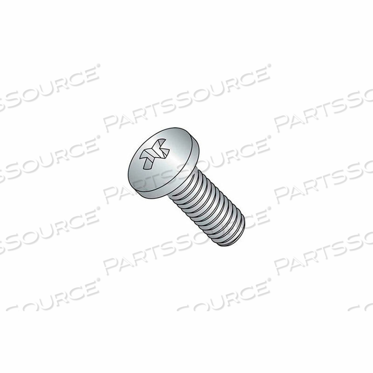 M4 X 0.7 X 5MM MACHINE SCREW - PHILLIPS PAN HEAD - STEEL - ZINC - DIN 125B - PKG OF 100 by Titan Fasteners