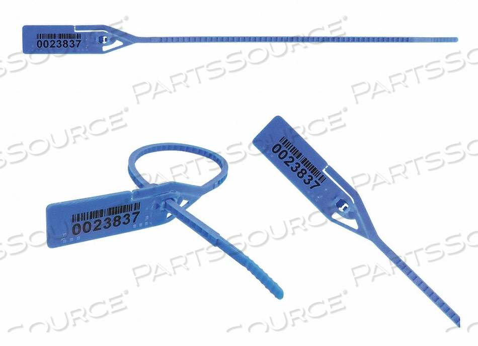 PULL RIP BARCODE SEAL BLUE 8-1/2 PK250 by ELC Security Products