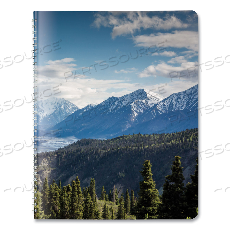 MOUNTAINS 14-MONTH PLANNER, MOUNTAINS PHOTOGRAPHY, 11 X 8.5, BLUE/GREEN COVER, 14-MONTH (DEC TO JAN): 2022 TO 2024 