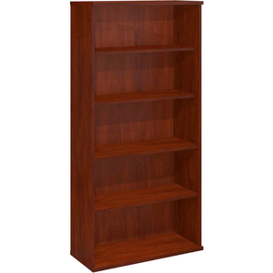 DOUBLE BOOKCASE WITH 5 SHELVES - HANSEN CHERRY - SERIES C by Bush Industries