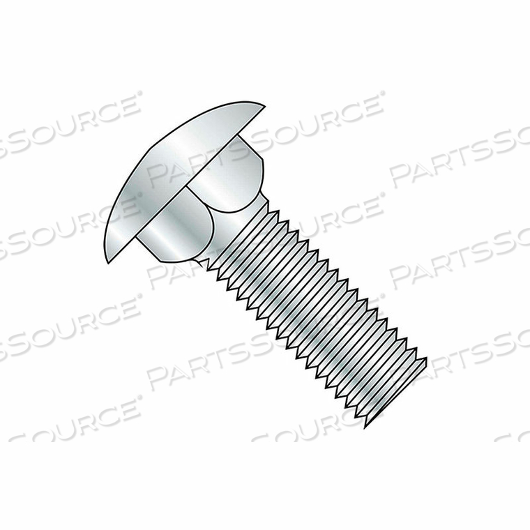 3/8-16 X 2-3/4" CARRIAGE BOLT - ROUND HEAD - 18-8 STAINLESS STEEL - UNC - PKG OF 100 