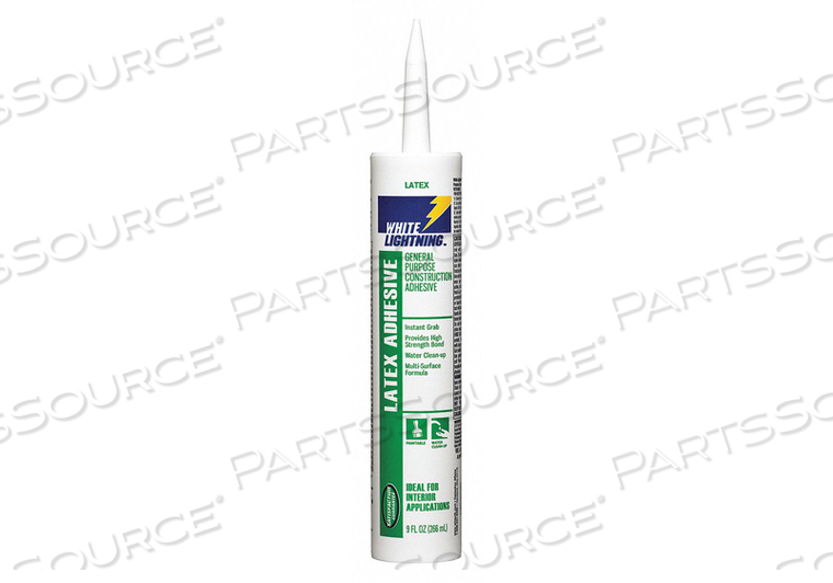 CONSTRUCTION ADHESIVE LATEX 9 OZ. WHITE by White Lightning CONSTRUCTION ADHESIVE LATEX 9 OZ. WHITE by White Lightning