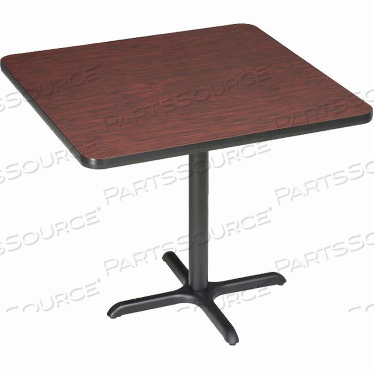 INTERION RESTAURANT & LUNCHROOM SQUARE BAR HEIGHT TABLE, 36"LX36"WX42"H, MAHOGANY by National Public Seating INTERION RESTAURANT & LUNCHROOM SQUARE BAR HEIGHT TABLE, 36"LX36"WX42"H, MAHOGANY by National Public Seating