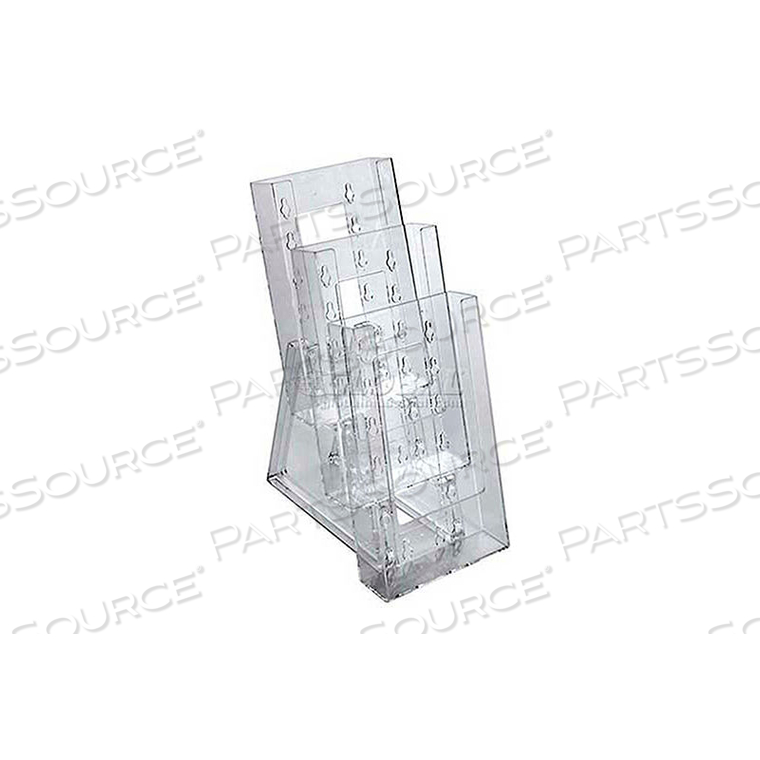 3-TIER TRI-FOLD SIZE COUNTERTOP BROCHURE HOLDER, 4.5" X 11.75" - PKG QTY 2 by Azar International