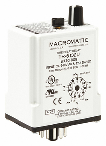 TIME DELAY RELAY 100 HR MAX TIME SETTING by Macromatic TIME DELAY RELAY 100 HR MAX TIME SETTING by Macromatic