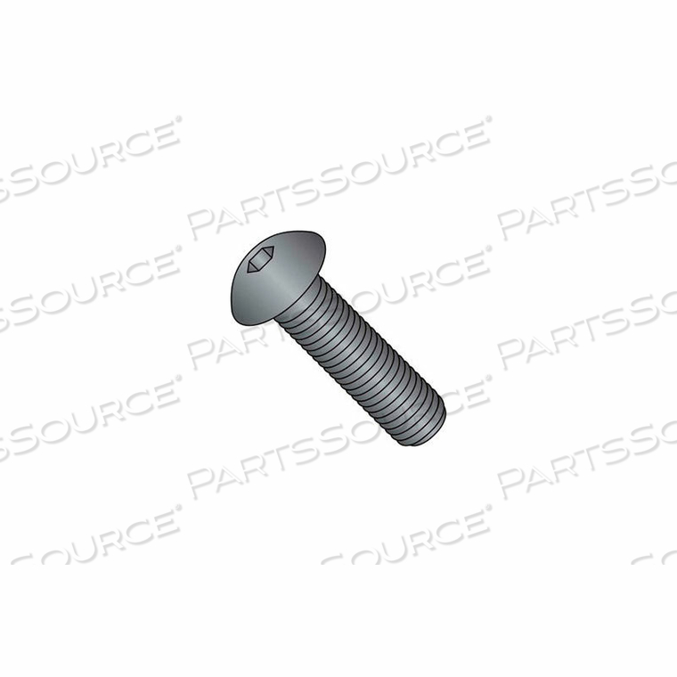 M5 X 0.8 X 25MM BUTTON SOCKET CAP SCREW - STEEL - BLACK OXIDE - DIN 125B - CLASS 10.9 - PKG OF 100 by Titan Fasteners