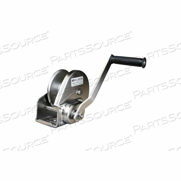 STAINLESS STEEL HAND WINCH WITH BRAKE 1000 LB. CAPACITY by Oz Lifting Products STAINLESS STEEL HAND WINCH WITH BRAKE 1000 LB. CAPACITY by Oz Lifting Products