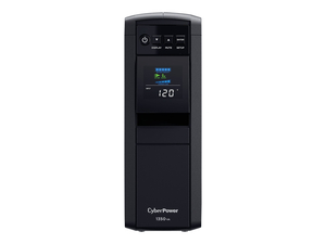 PFC SINEWAVE UPS SERIES CP1350PFCLCD, UPS, AC 120 V, 880 WATT, 1350 VA, 7 AH, RS-232, USB, OUTPUT CONNECTORS: 12, BLACK by CyberPower