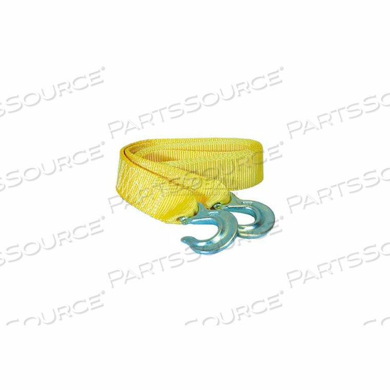 73801 7000 LB. CAPACITY TOW STRAP 10' X 1-7/8" WITH FORGED HOOKS 