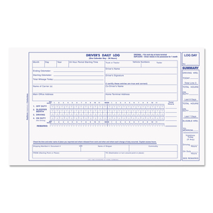 DRIVER'S DAILY LOG BOOK, TWO-PART CARBONLESS, 8.75 X 5.38, 31 FORMS TOTAL by Rediform DRIVER'S DAILY LOG BOOK, TWO-PART CARBONLESS, 8.75 X 5.38, 31 FORMS TOTAL by Rediform