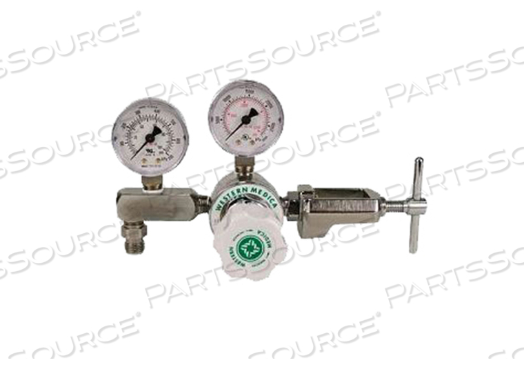 OXYGEN DIAPHRAGM REGULATOR, CGA 870, BRASS AND CHROME PLATE, 0 TO 100 PSI, 330 LPM FLOW by WT Farley Inc