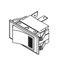 ON/OFF POWER ROCKER SWITCH, 15 A, 125 VAC, DPST CONTACT, 1/4 IN TAB, 2 POLES, PANEL MOUNTING by Gendex Dental Systems