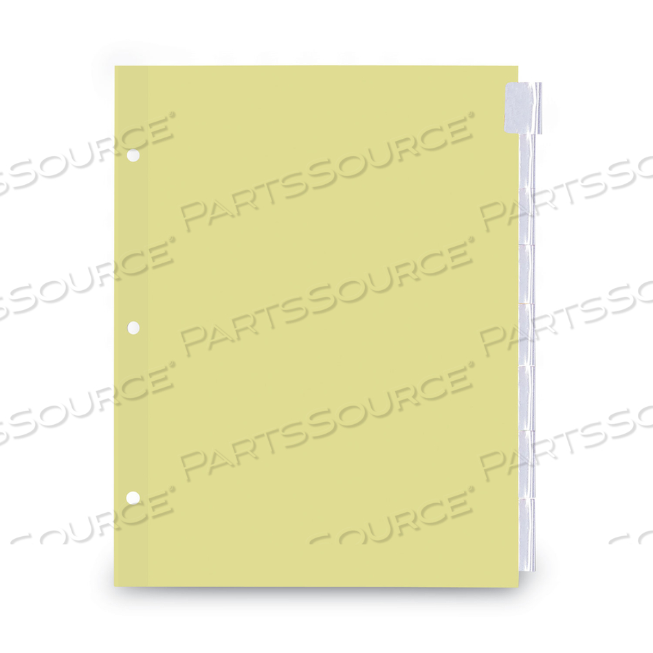 INSERTABLE TAB INDEX, 8-TAB, 11 X 8.5, BUFF, CLEAR TABS by Universal INSERTABLE TAB INDEX, 8-TAB, 11 X 8.5, BUFF, CLEAR TABS by Universal