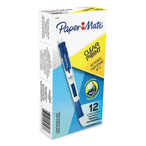 CLEAR POINT MECHANICAL PENCIL, 0.7 MM, HB (#2.5), BLACK LEAD, BLUE BARREL by Paper Mate