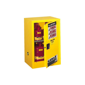 12 GALLON 1 DOOR, MANUAL, COMPAC, FLAMMABLE CABINET, 23-1/4"W X 18"D X 35"H, RED by Justrite