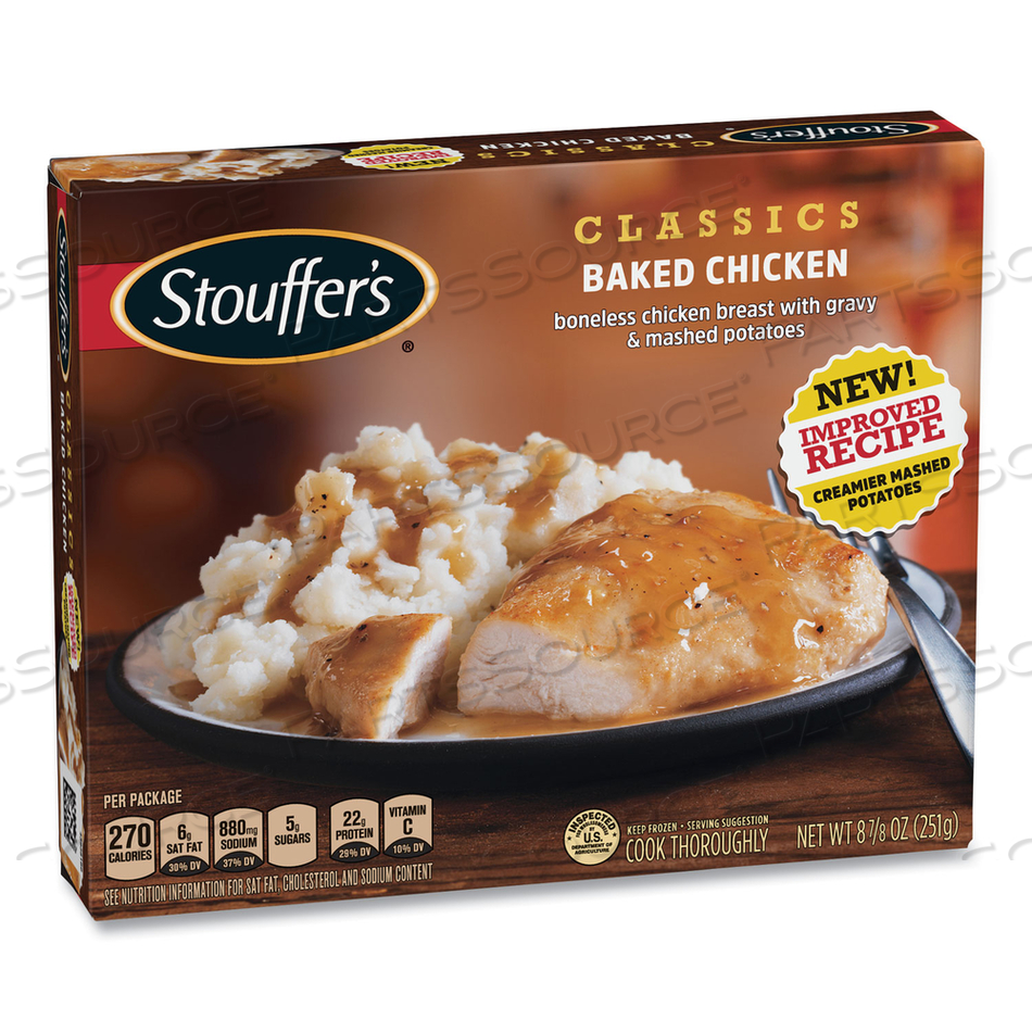 CLASSICS BAKED CHICKEN WITH MASHED POTATOES, 8.88 OZ BOX, 3 BOXES/PACK 